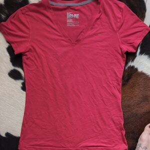 Nike Women's Pink Dri-FIT V-Neck Top